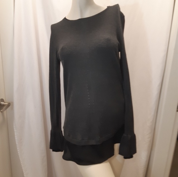 Camber and Grace Mixed Media Long Sleeve Tee - Picture 1 of 7